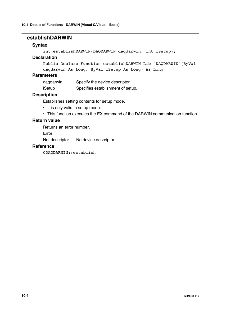 Establishdarwin | Yokogawa PC-Based MX100 User Manual | Page 502 / 1264