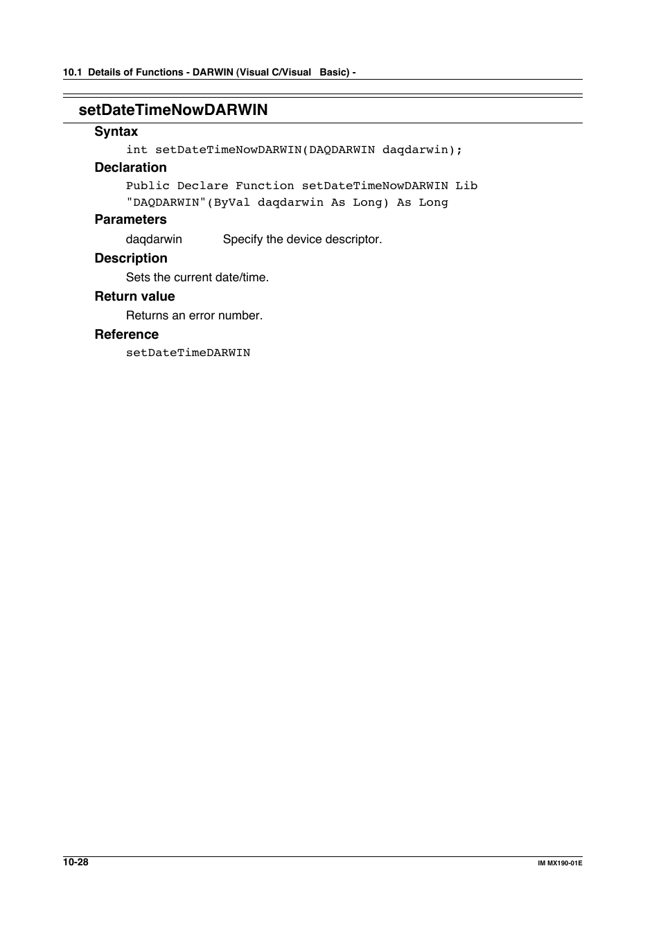 Setdatetimenowdarwin | Yokogawa PC-Based MX100 User Manual | Page 526 / 1264