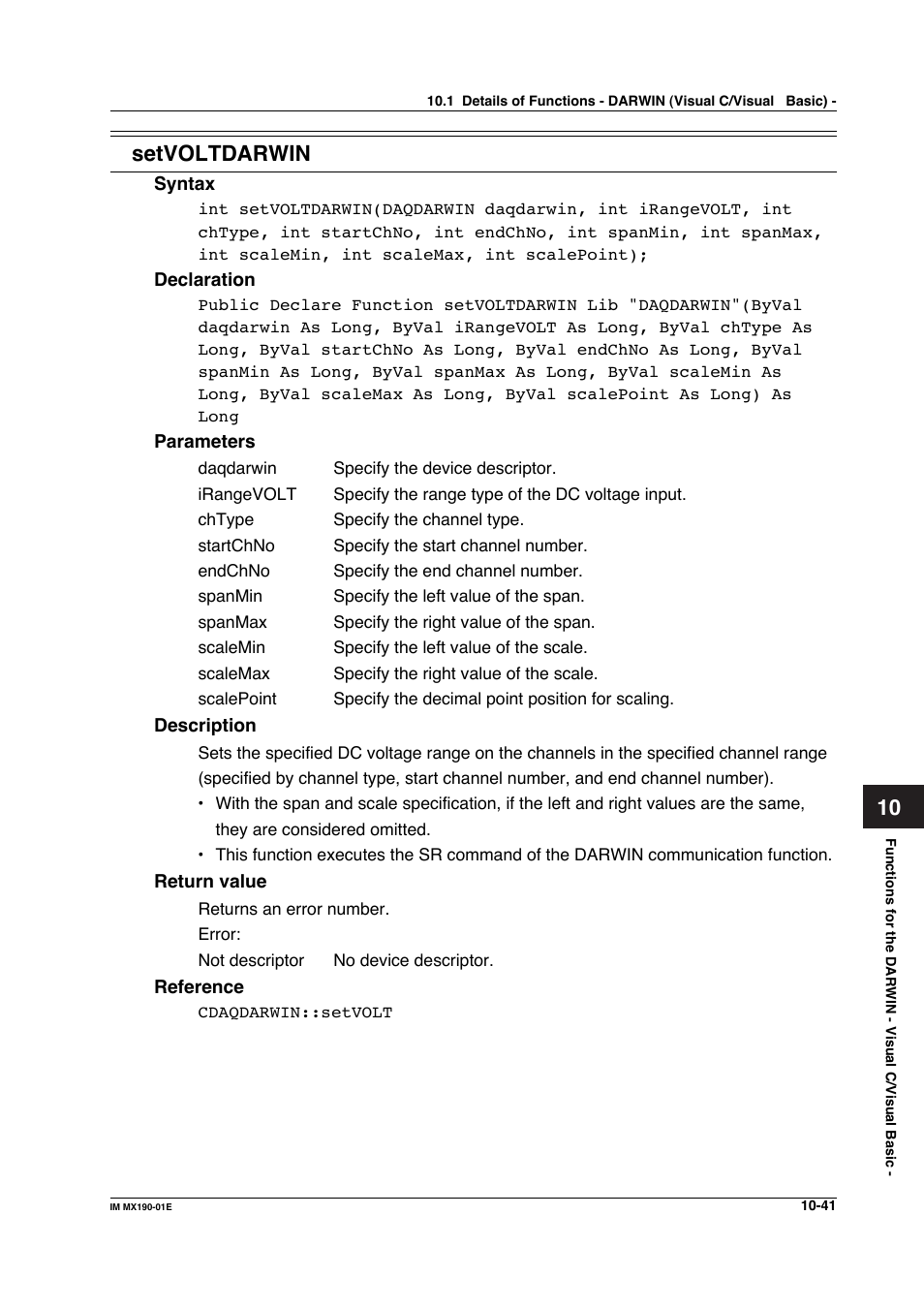 10 setvoltdarwin | Yokogawa PC-Based MX100 User Manual | Page 539 / 1264