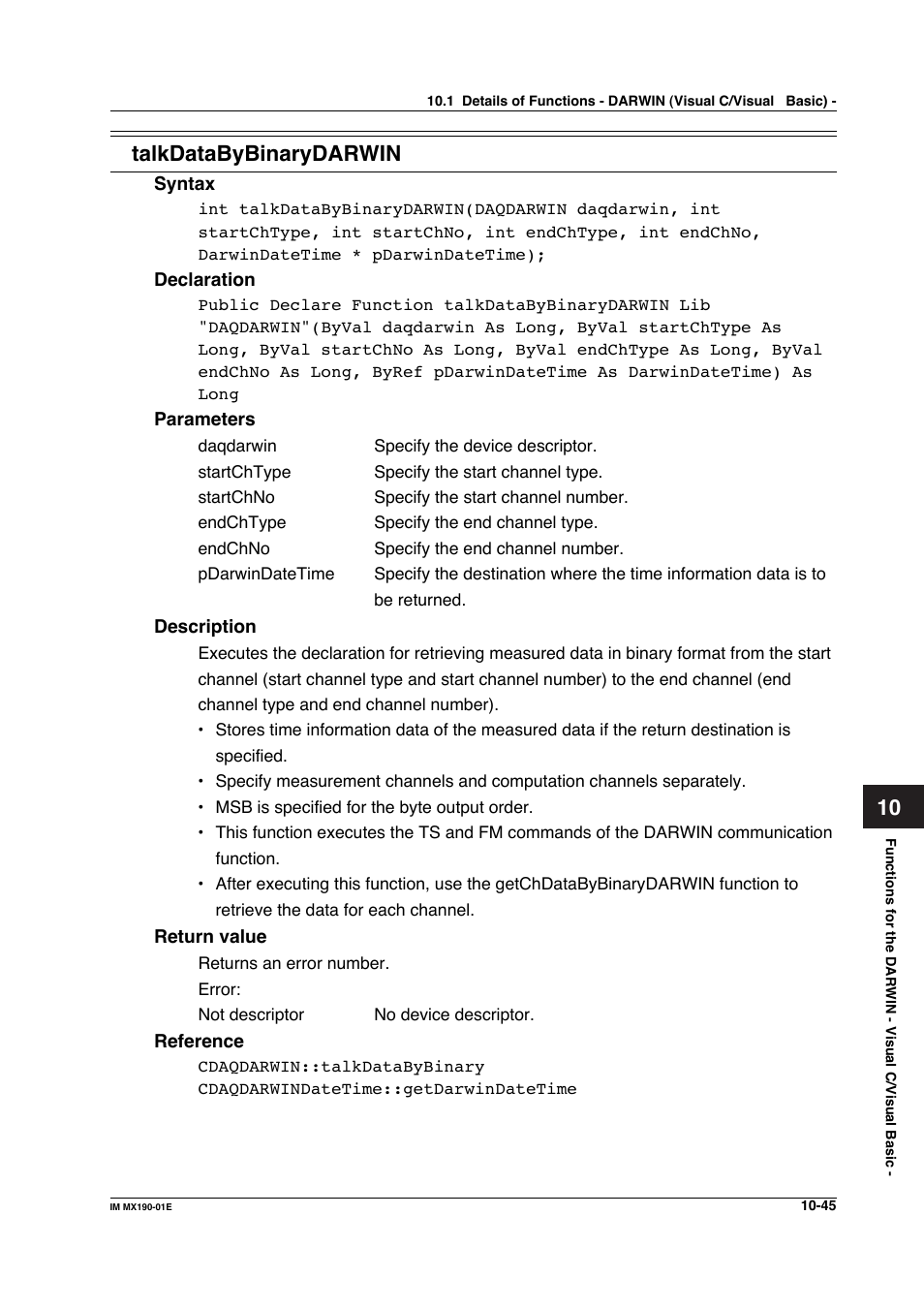 10 talkdatabybinarydarwin | Yokogawa PC-Based MX100 User Manual | Page 543 / 1264