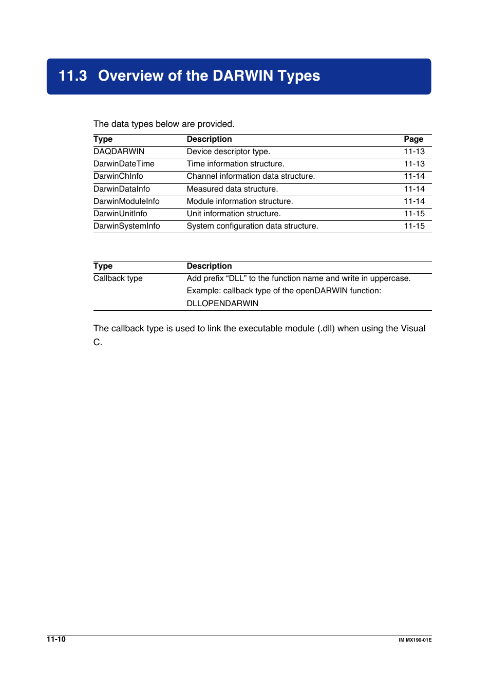 3 overview of the darwin types, Overview of the darwin types -10 | Yokogawa PC-Based MX100 User Manual | Page 560 / 1264