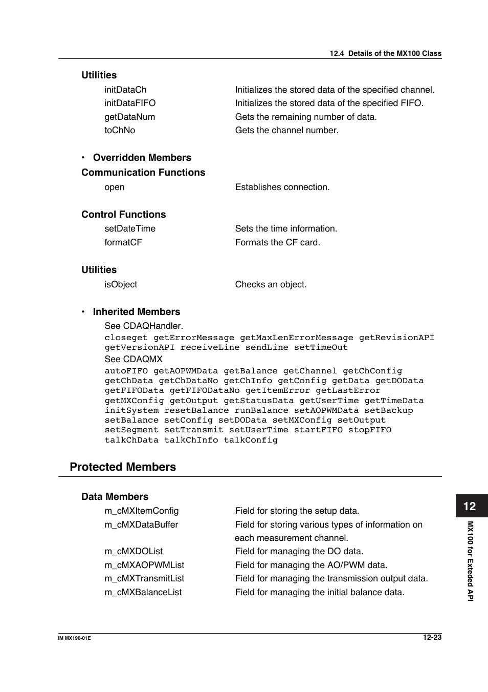 Protected members | Yokogawa PC-Based MX100 User Manual | Page 587 / 1264