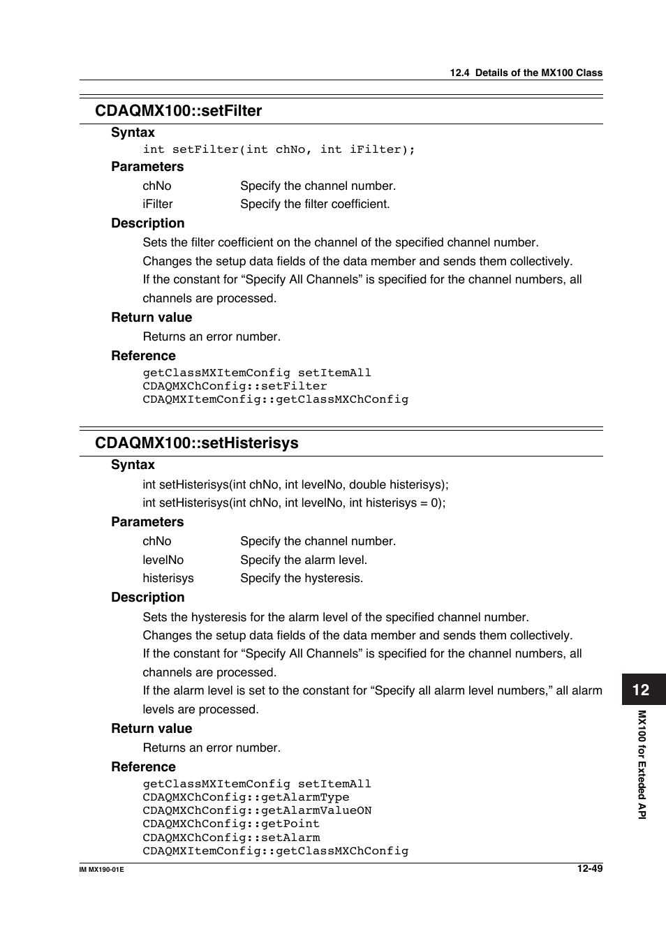 Cdaqmx100::sethisterisys | Yokogawa PC-Based MX100 User Manual | Page 613 / 1264