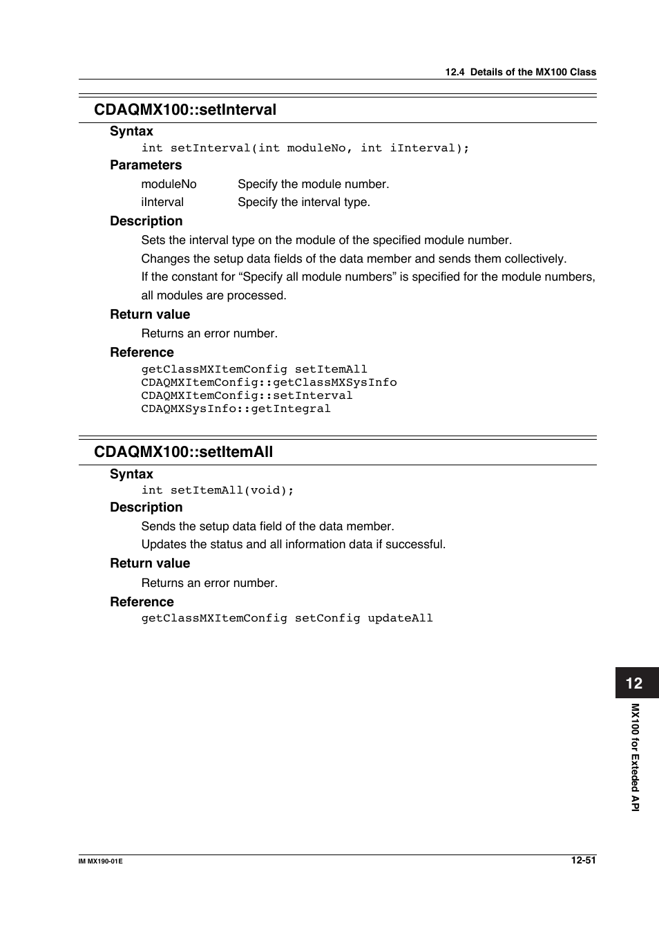 Cdaqmx100::setitemall | Yokogawa PC-Based MX100 User Manual | Page 615 / 1264