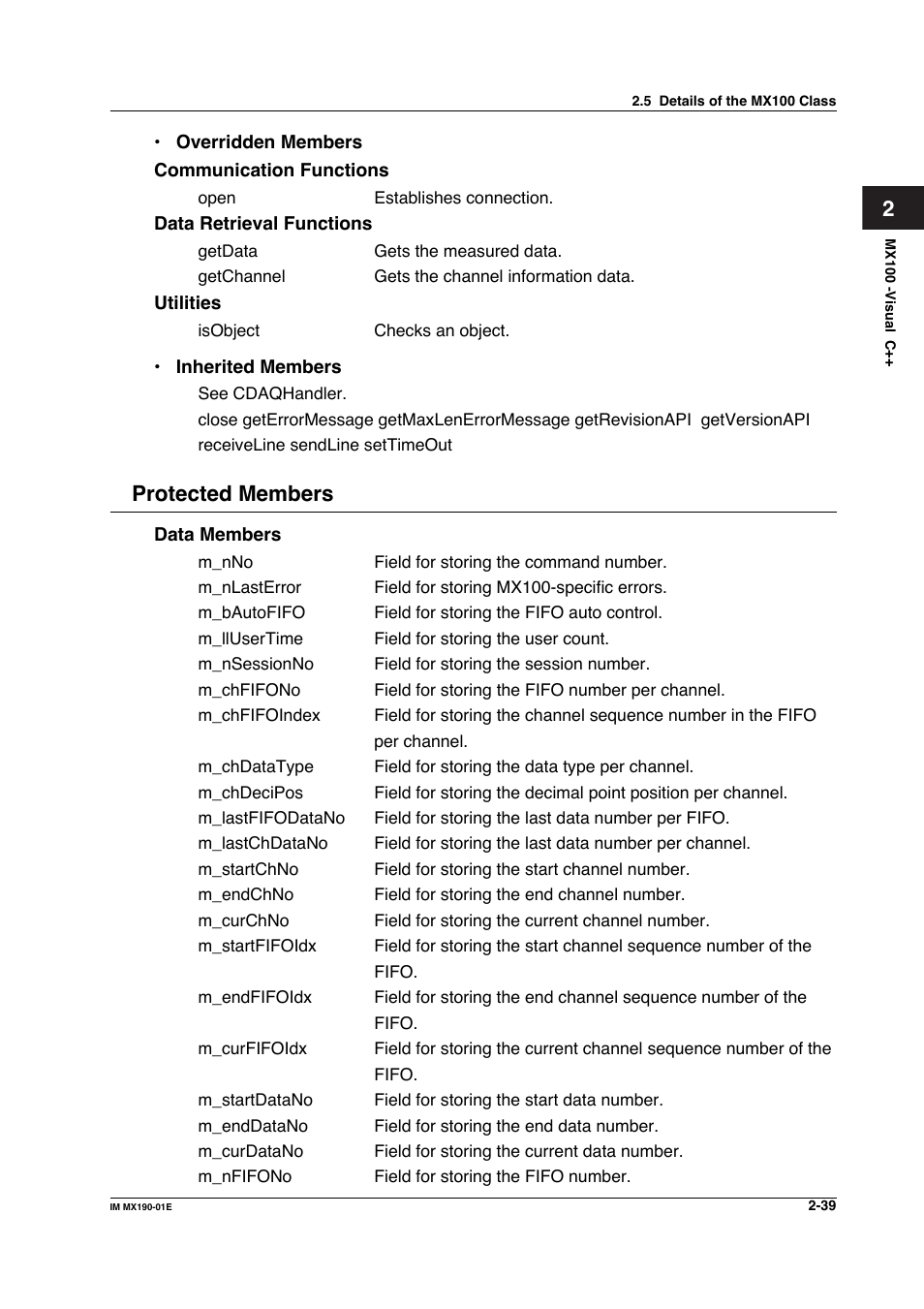 Protected members | Yokogawa PC-Based MX100 User Manual | Page 62 / 1264