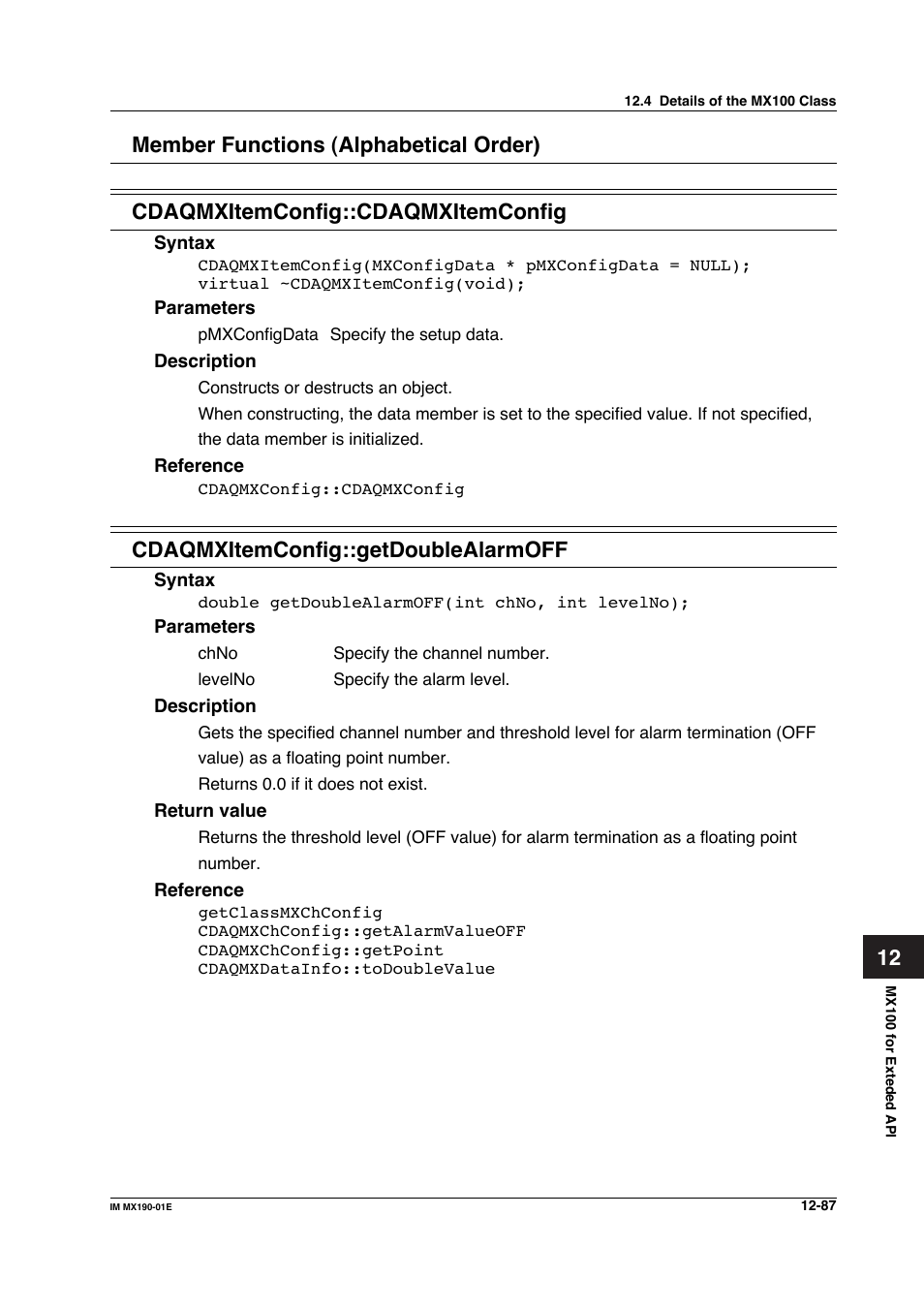 Cdaqmxitemconfig::getdoublealarmoff | Yokogawa PC-Based MX100 User Manual | Page 651 / 1264