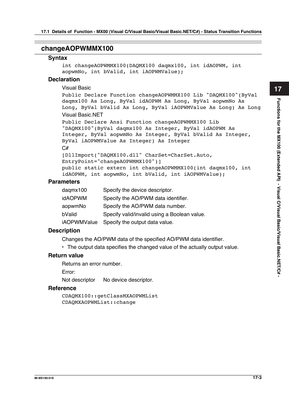 Changeaopwmmx100 | Yokogawa PC-Based MX100 User Manual | Page 737 / 1264