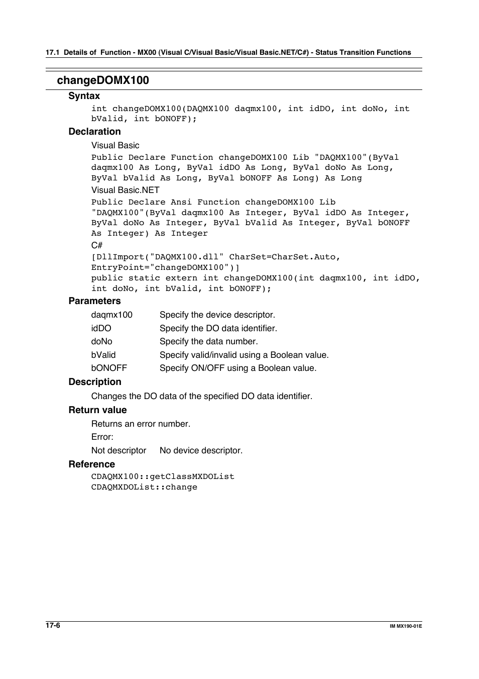 Changedomx100 | Yokogawa PC-Based MX100 User Manual | Page 740 / 1264