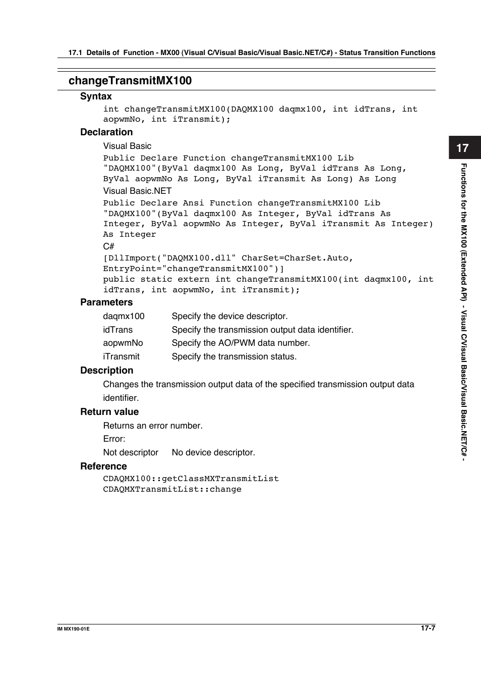 Changetransmitmx100 | Yokogawa PC-Based MX100 User Manual | Page 741 / 1264