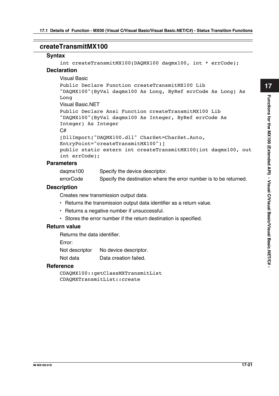 Createtransmitmx100 | Yokogawa PC-Based MX100 User Manual | Page 755 / 1264