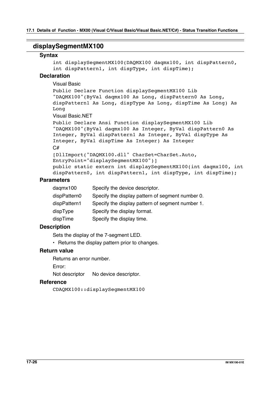 Displaysegmentmx100 | Yokogawa PC-Based MX100 User Manual | Page 760 / 1264