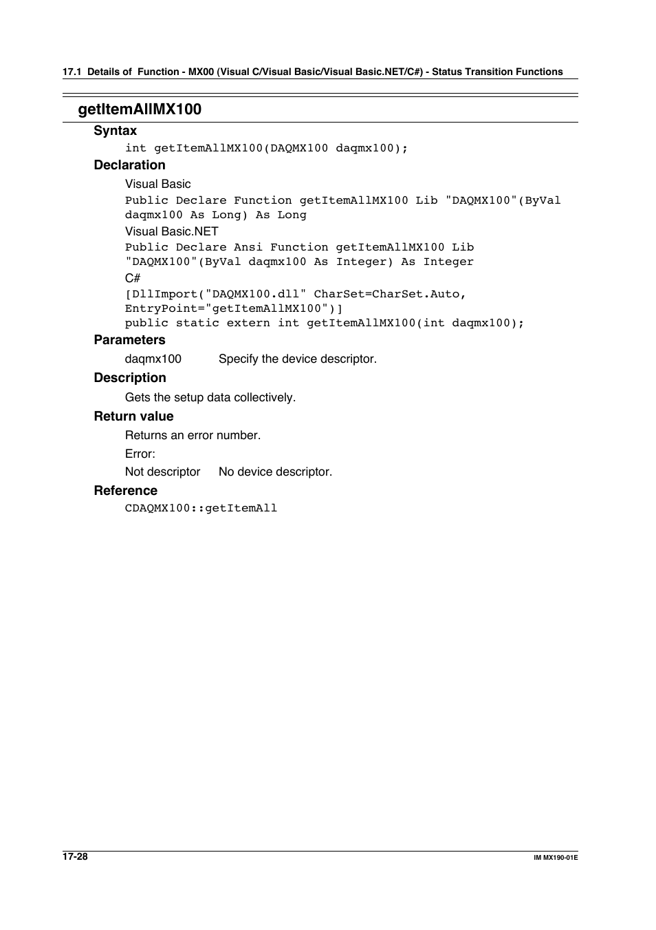 Getitemallmx100 | Yokogawa PC-Based MX100 User Manual | Page 762 / 1264