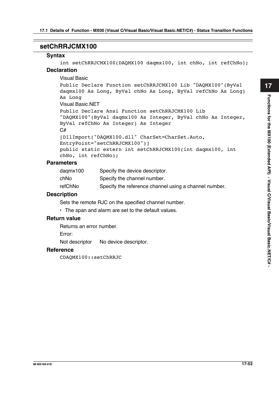 Setchrrjcmx100 | Yokogawa PC-Based MX100 User Manual | Page 787 / 1264