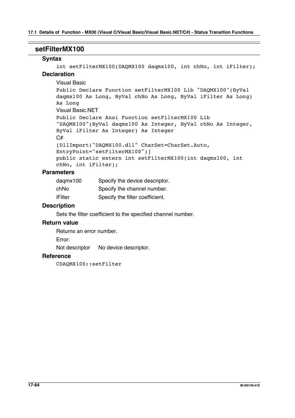 Setfiltermx100 | Yokogawa PC-Based MX100 User Manual | Page 798 / 1264