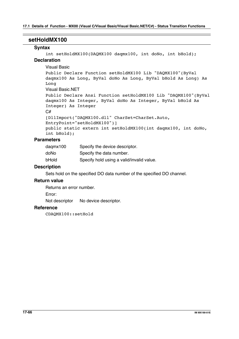 Setholdmx100 | Yokogawa PC-Based MX100 User Manual | Page 800 / 1264