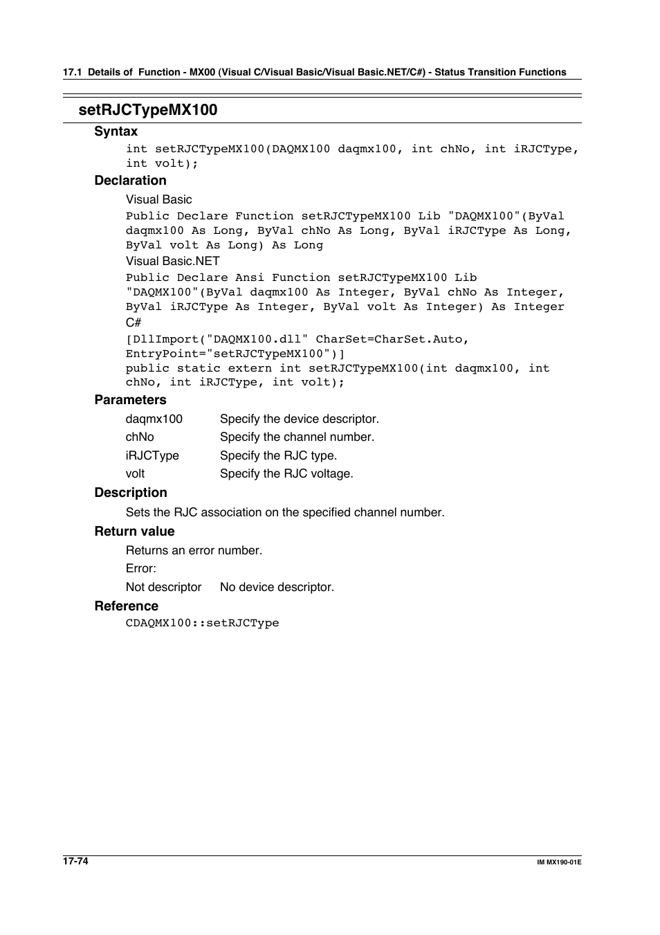 Setrjctypemx100 | Yokogawa PC-Based MX100 User Manual | Page 808 / 1264