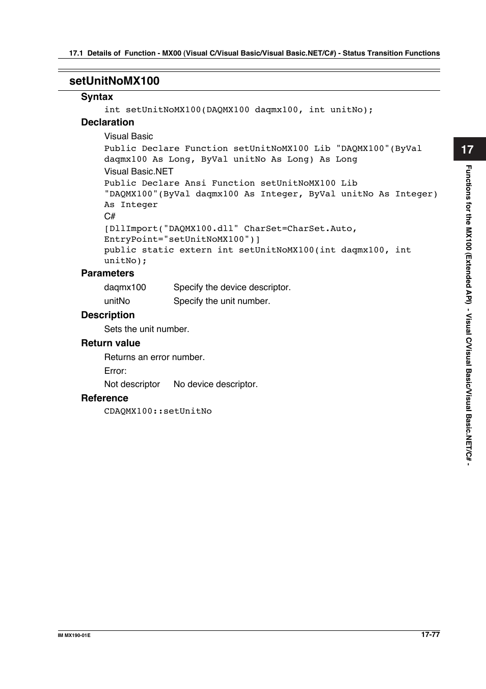 Setunitnomx100 | Yokogawa PC-Based MX100 User Manual | Page 811 / 1264