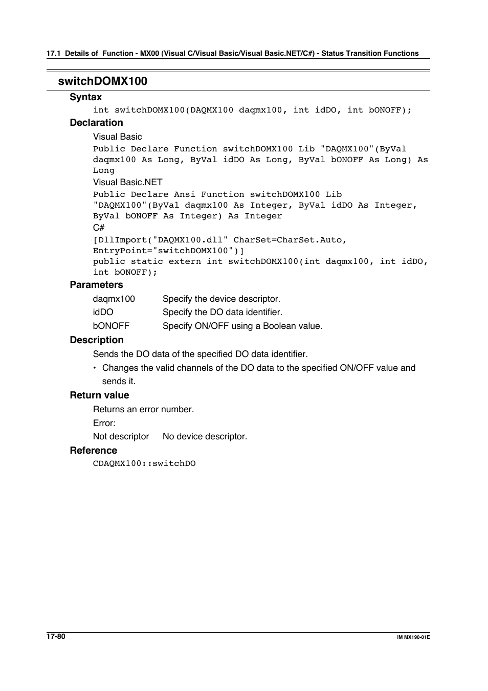 Switchdomx100 | Yokogawa PC-Based MX100 User Manual | Page 814 / 1264