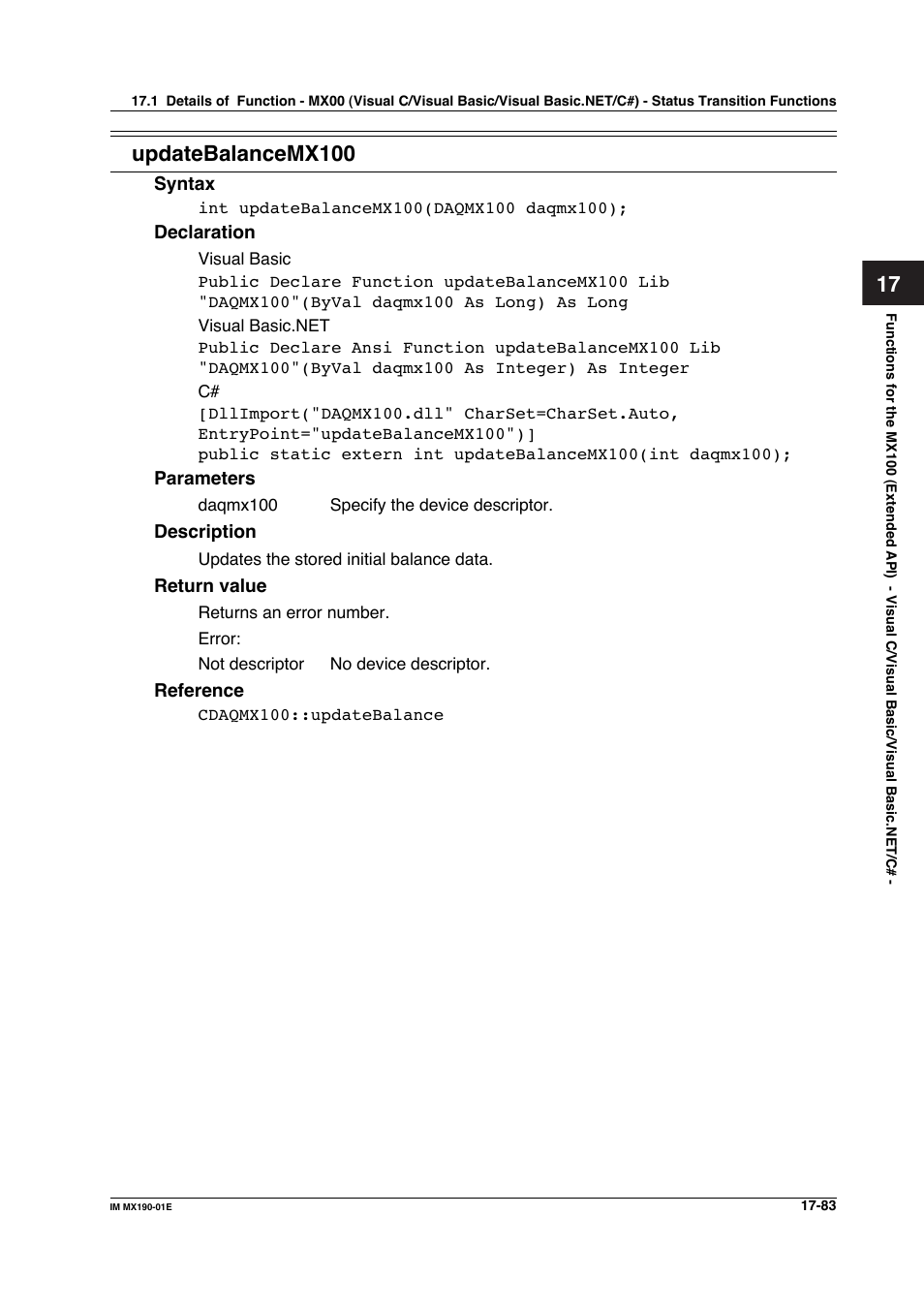 Updatebalancemx100 | Yokogawa PC-Based MX100 User Manual | Page 817 / 1264