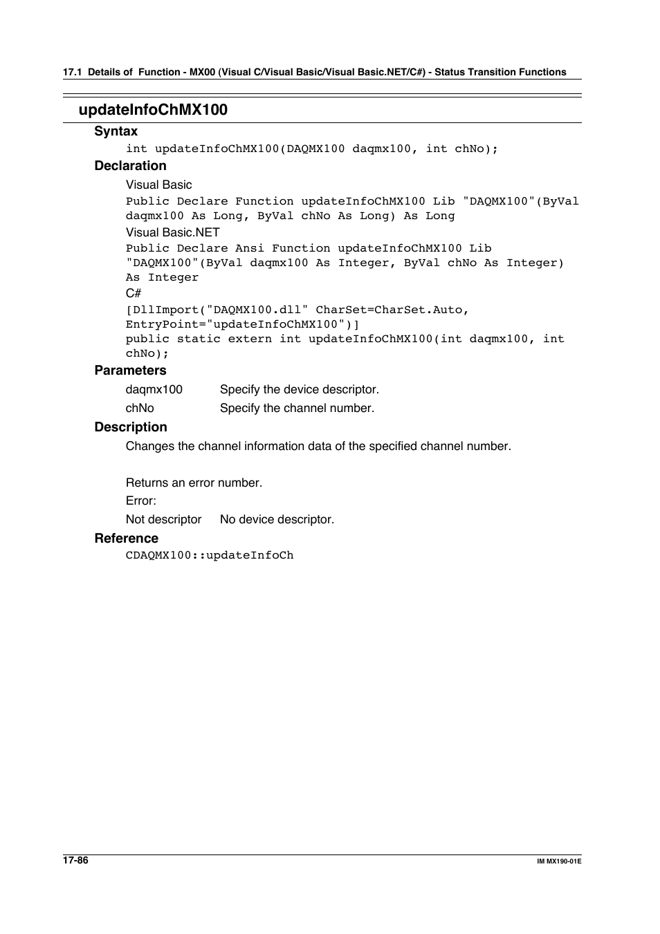 Updateinfochmx100 | Yokogawa PC-Based MX100 User Manual | Page 820 / 1264