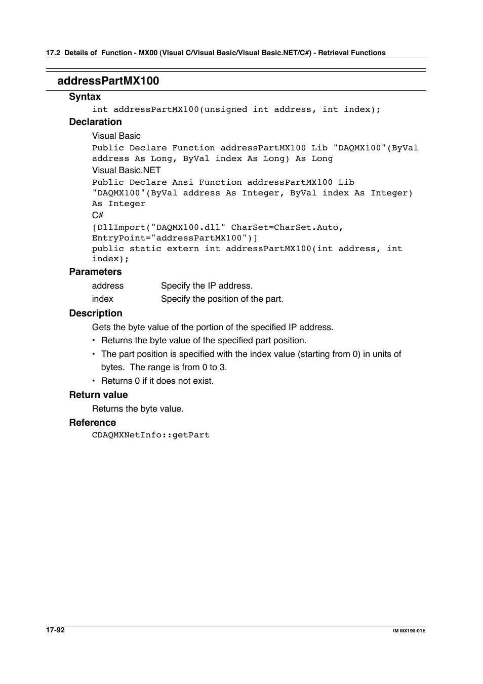 Addresspartmx100 | Yokogawa PC-Based MX100 User Manual | Page 826 / 1264