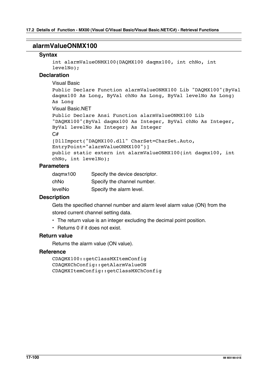 Alarmvalueonmx100 | Yokogawa PC-Based MX100 User Manual | Page 834 / 1264