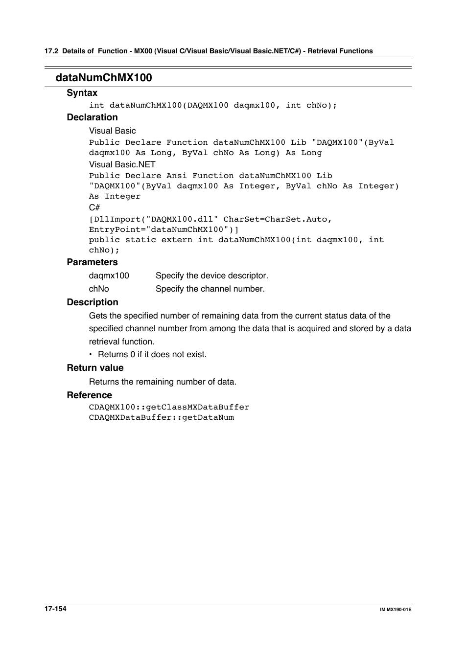 Datanumchmx100 | Yokogawa PC-Based MX100 User Manual | Page 888 / 1264