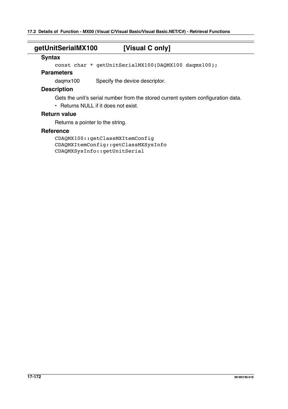 Getunitserialmx100 [visual c only | Yokogawa PC-Based MX100 User Manual | Page 906 / 1264