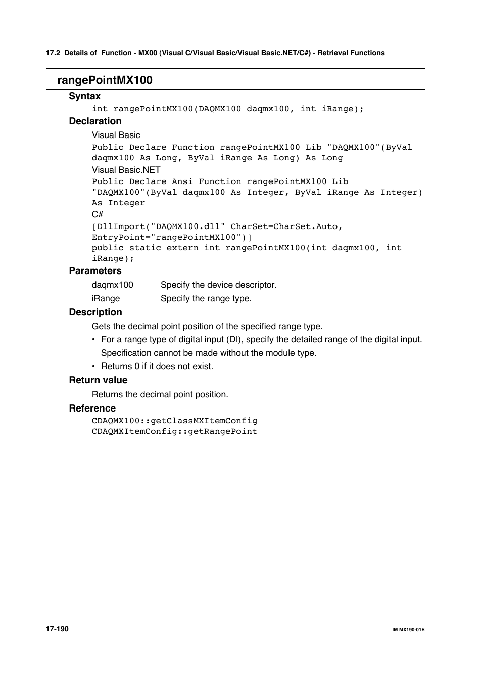 Rangepointmx100 | Yokogawa PC-Based MX100 User Manual | Page 924 / 1264