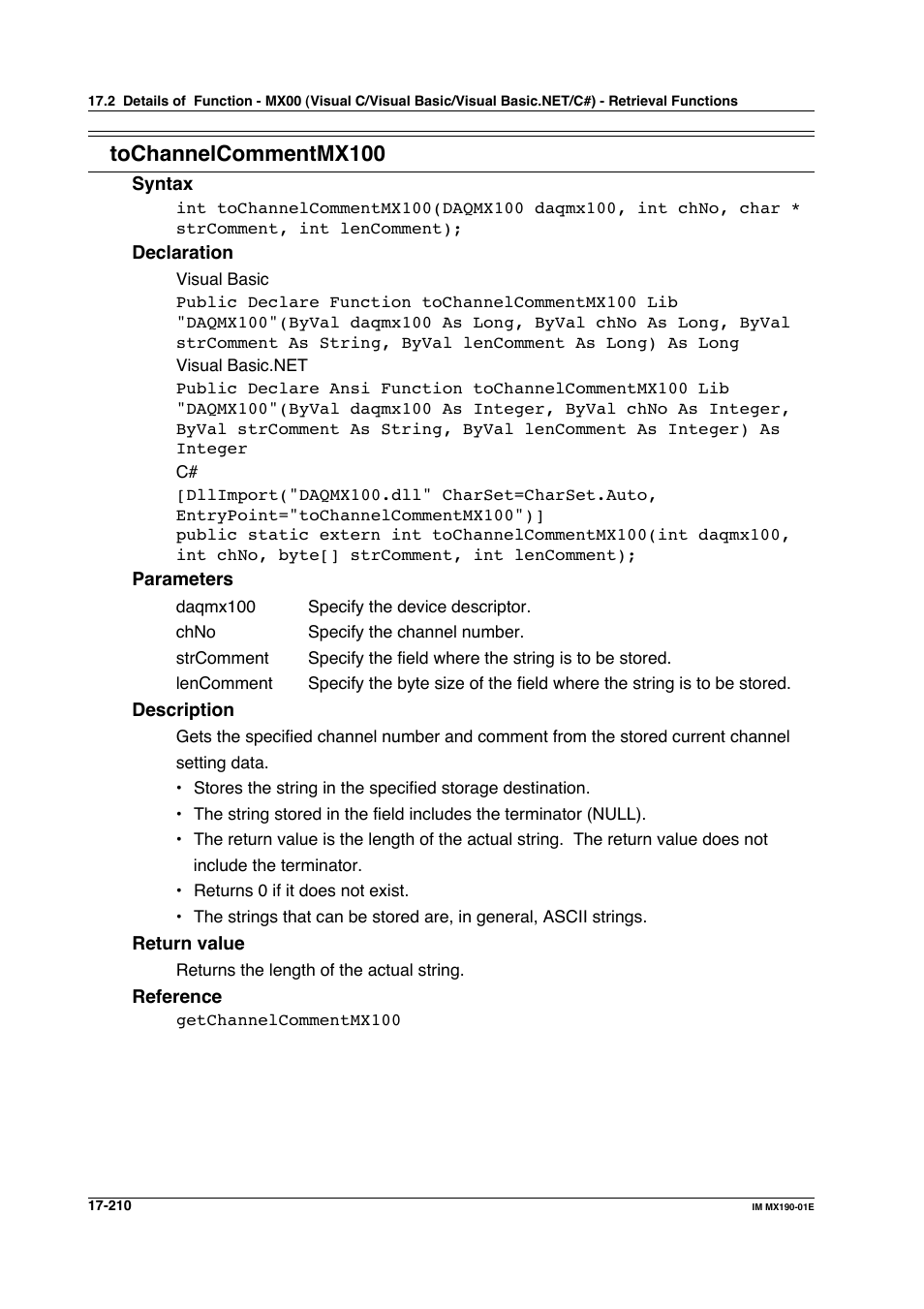 Tochannelcommentmx100 | Yokogawa PC-Based MX100 User Manual | Page 944 / 1264