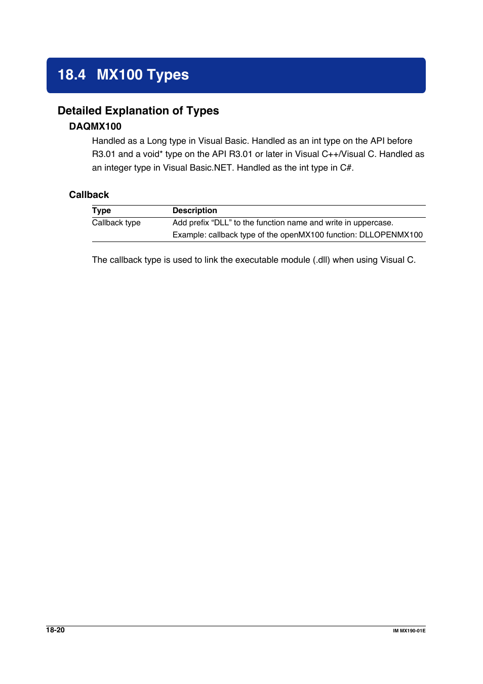 4 mx100 types, Mx100 types -20, Detailed explanation of types | Yokogawa PC-Based MX100 User Manual | Page 994 / 1264