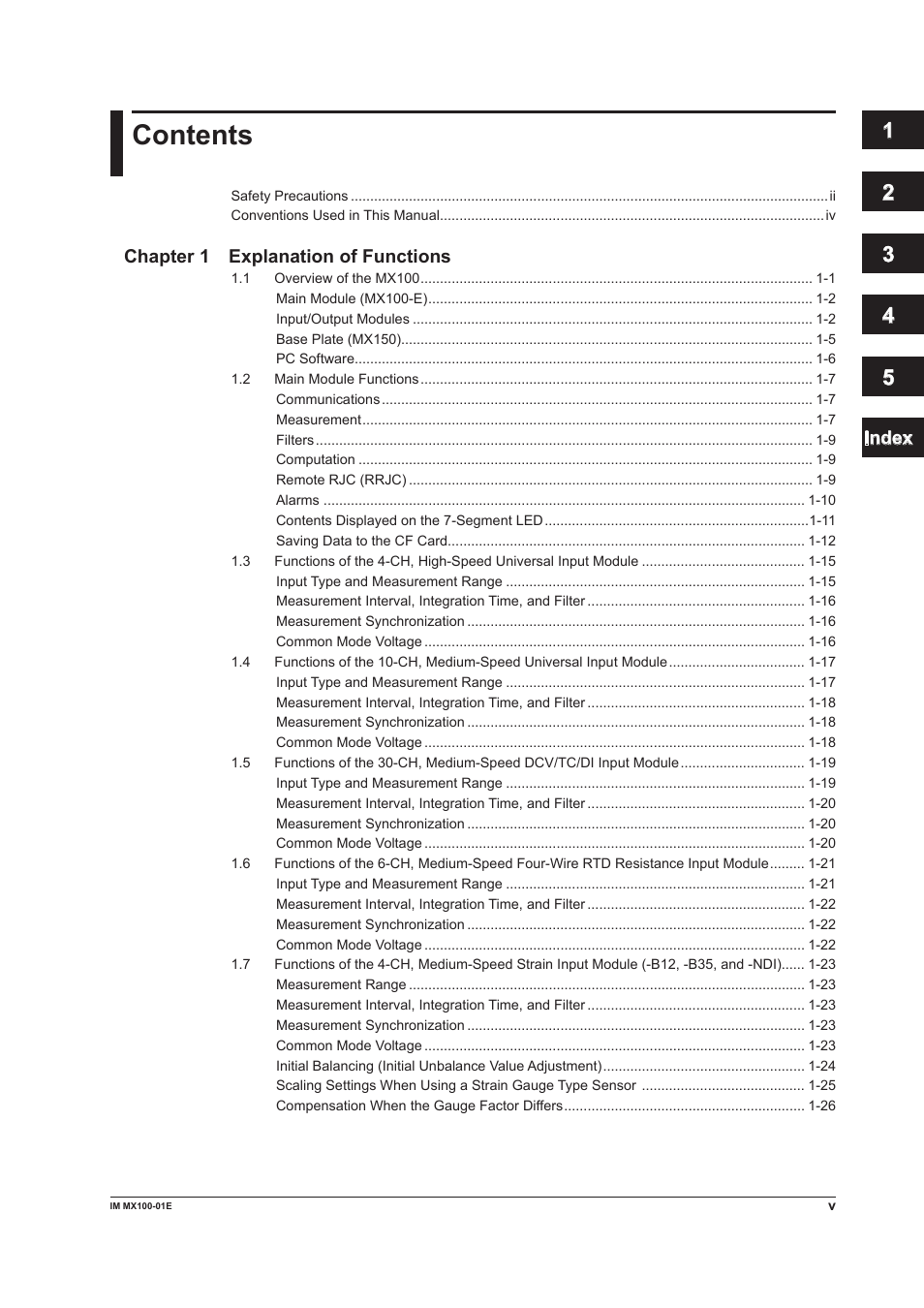 Yokogawa PC-Based MX100 User Manual | Page 6 / 133