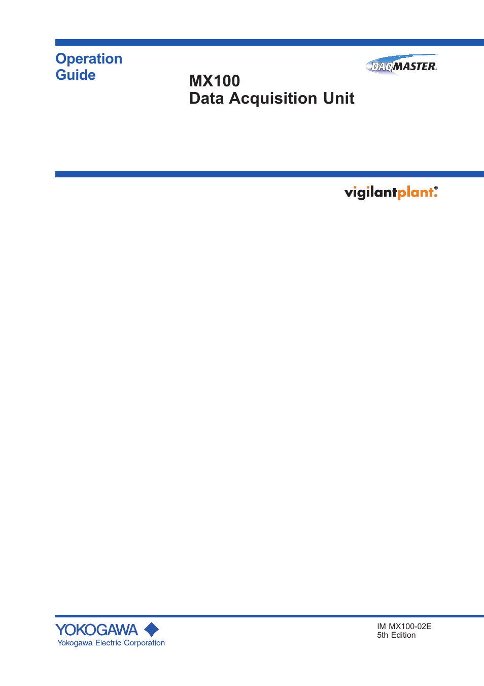 Yokogawa PC-Based MX100 User Manual | 53 pages