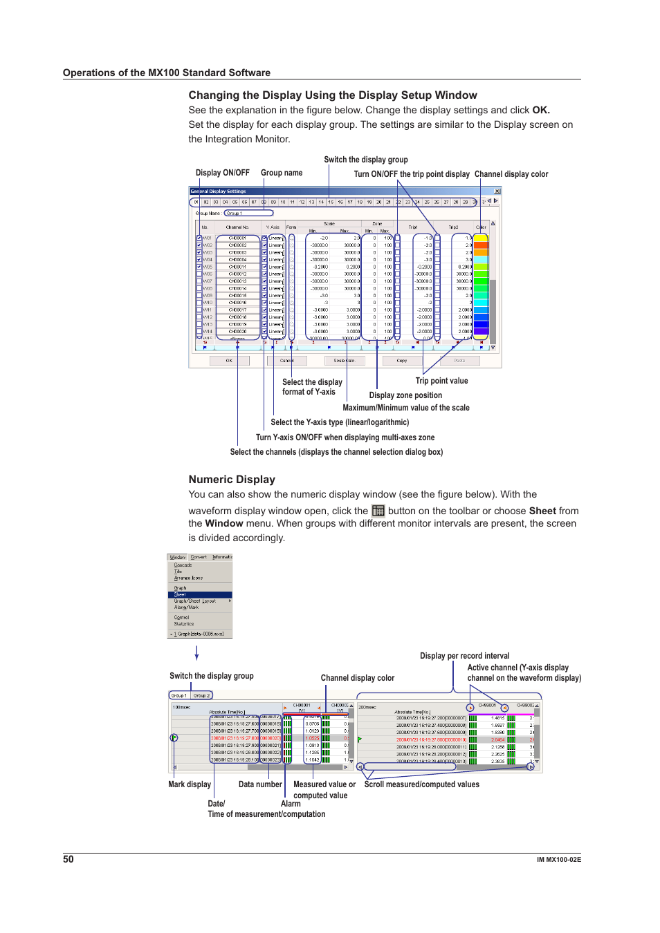 Yokogawa PC-Based MX100 User Manual | Page 50 / 53