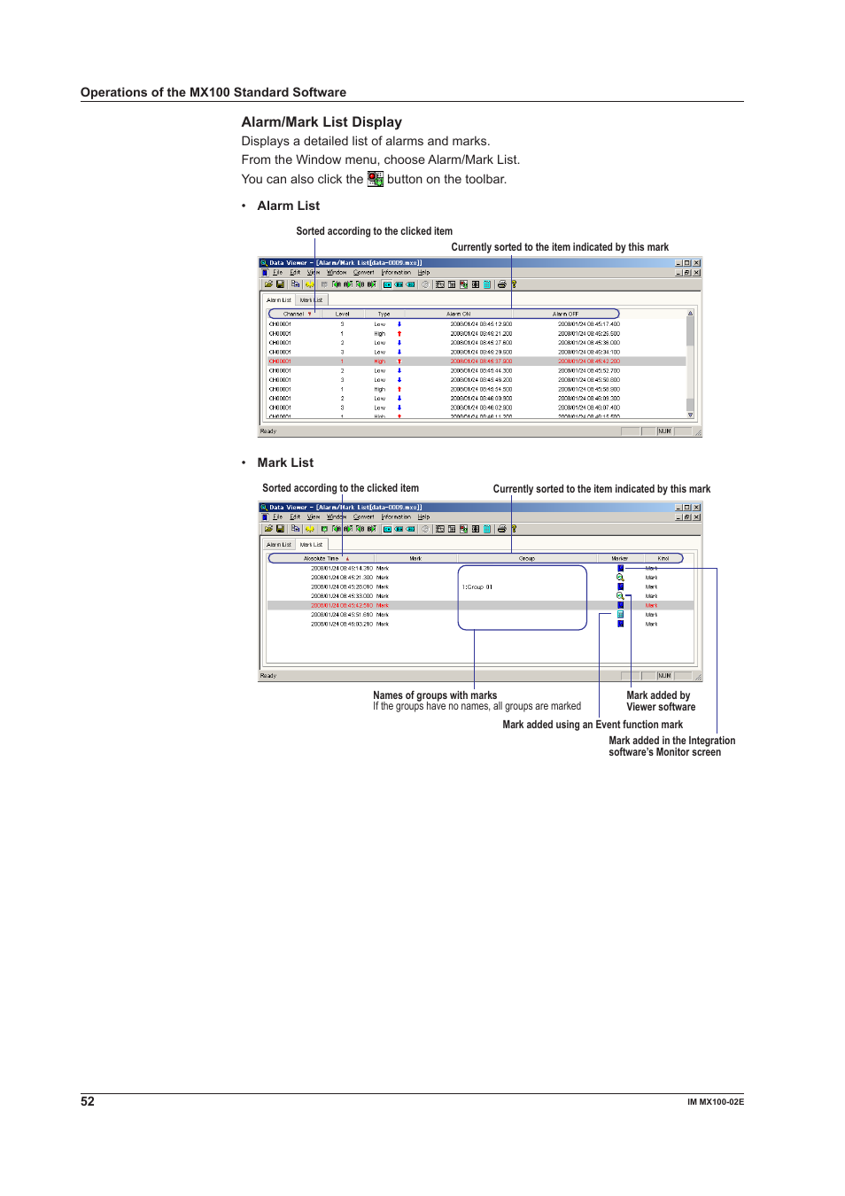 Yokogawa PC-Based MX100 User Manual | Page 52 / 53