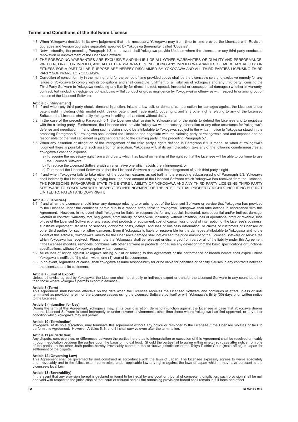 Yokogawa PC-Based MX100 User Manual | Page 5 / 141