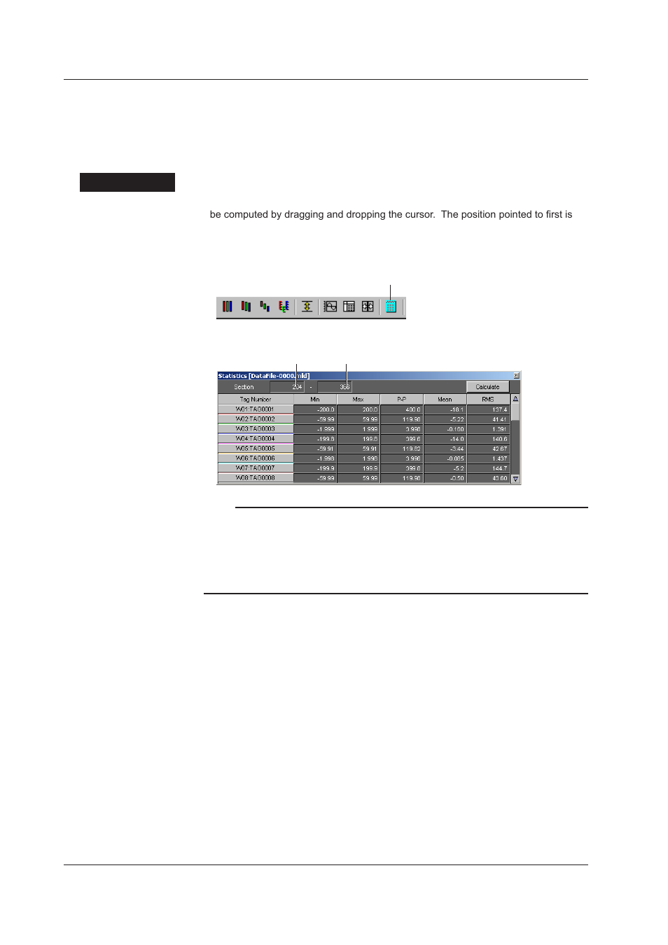 Displaying the results of statistical computation | Yokogawa DAQWORX User Manual | Page 121 / 482
