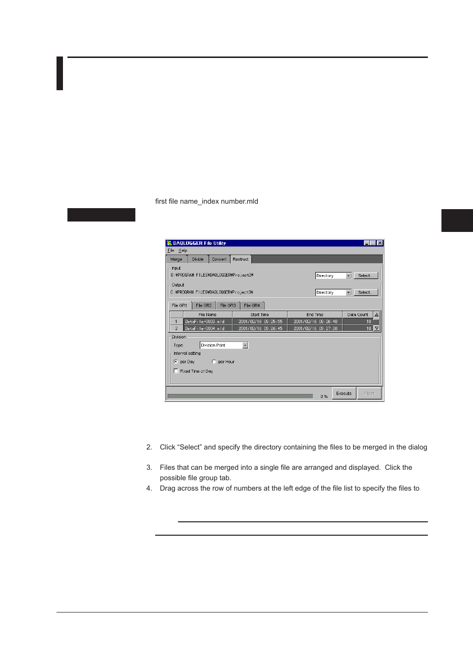 5 restructuring measurement data files, 5 restructuring measurement data files -11 | Yokogawa DAQWORX User Manual | Page 153 / 482