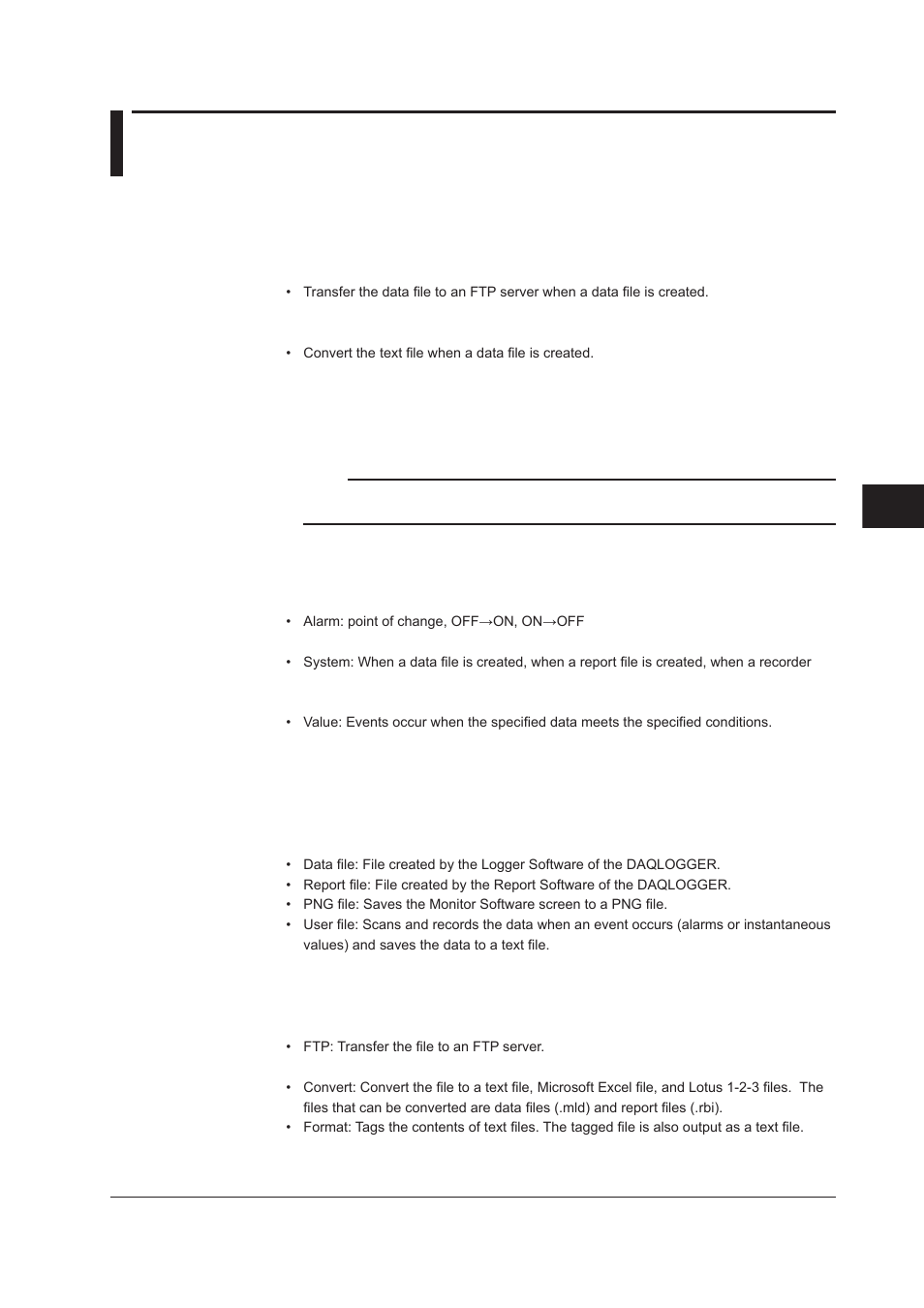 Chapter 6 event processor, 1 setting events, 1 setting events -1 | Yokogawa DAQWORX User Manual | Page 156 / 482