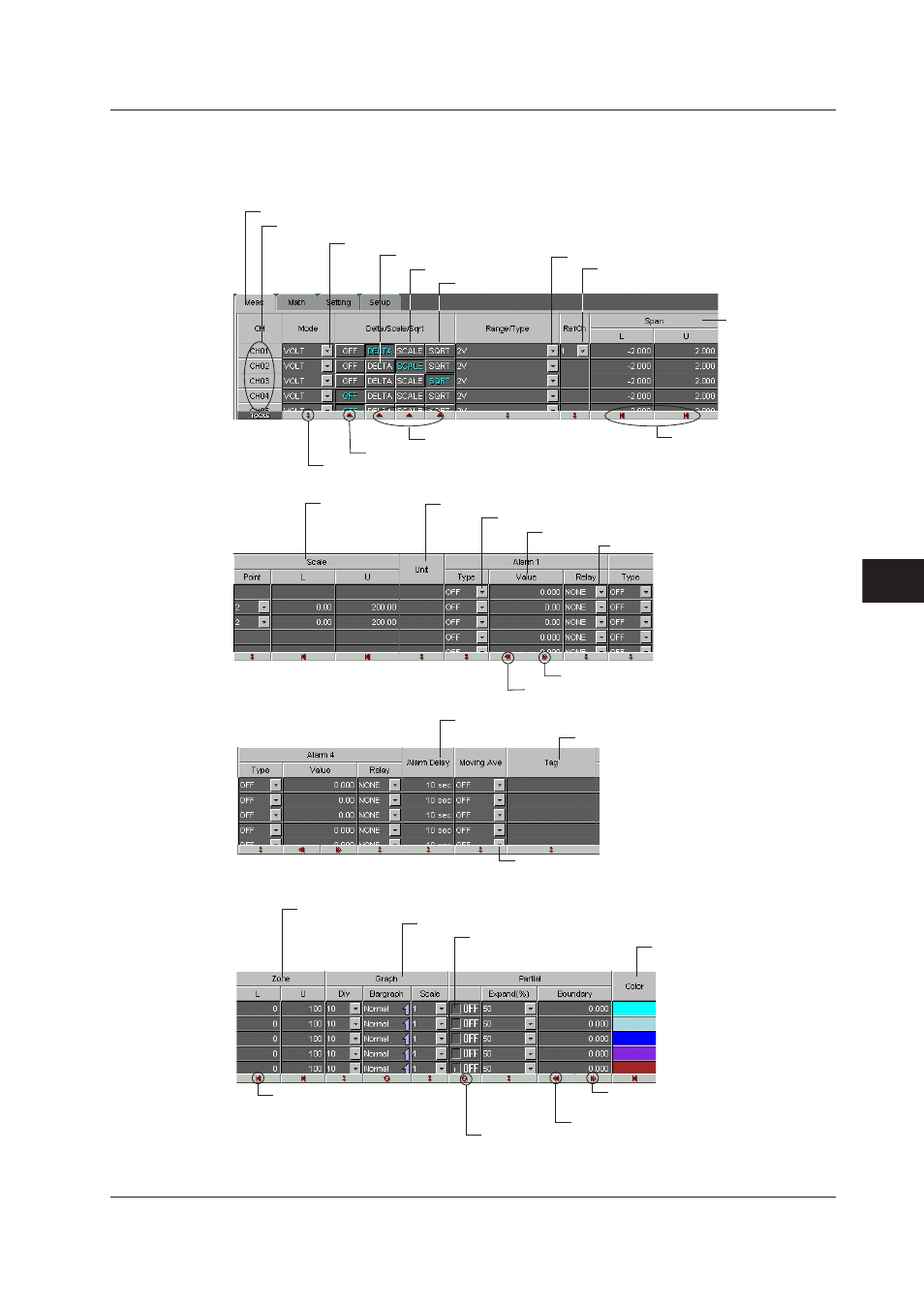 Index | Yokogawa DAQWORX User Manual | Page 197 / 482