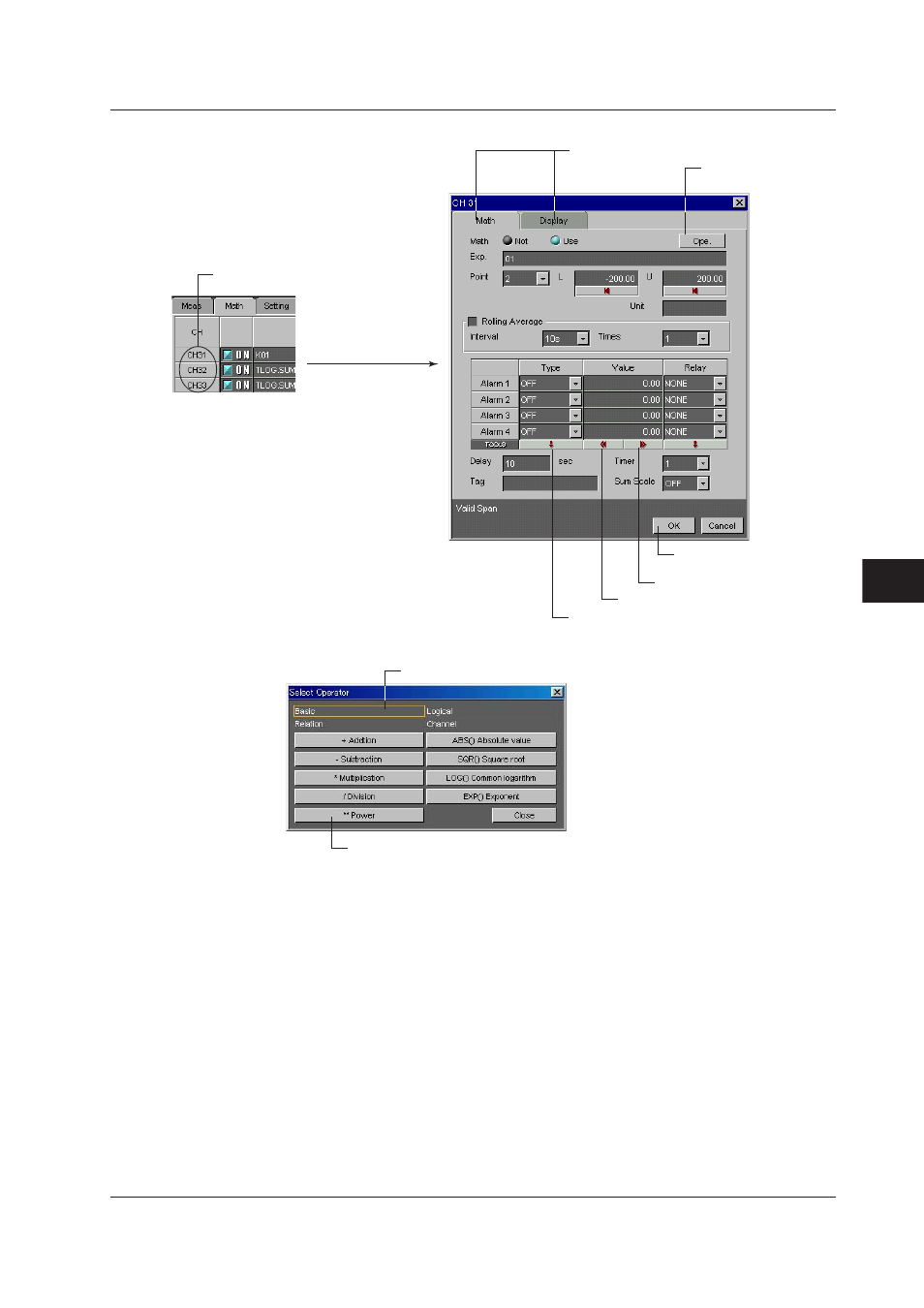 Index | Yokogawa DAQWORX User Manual | Page 203 / 482