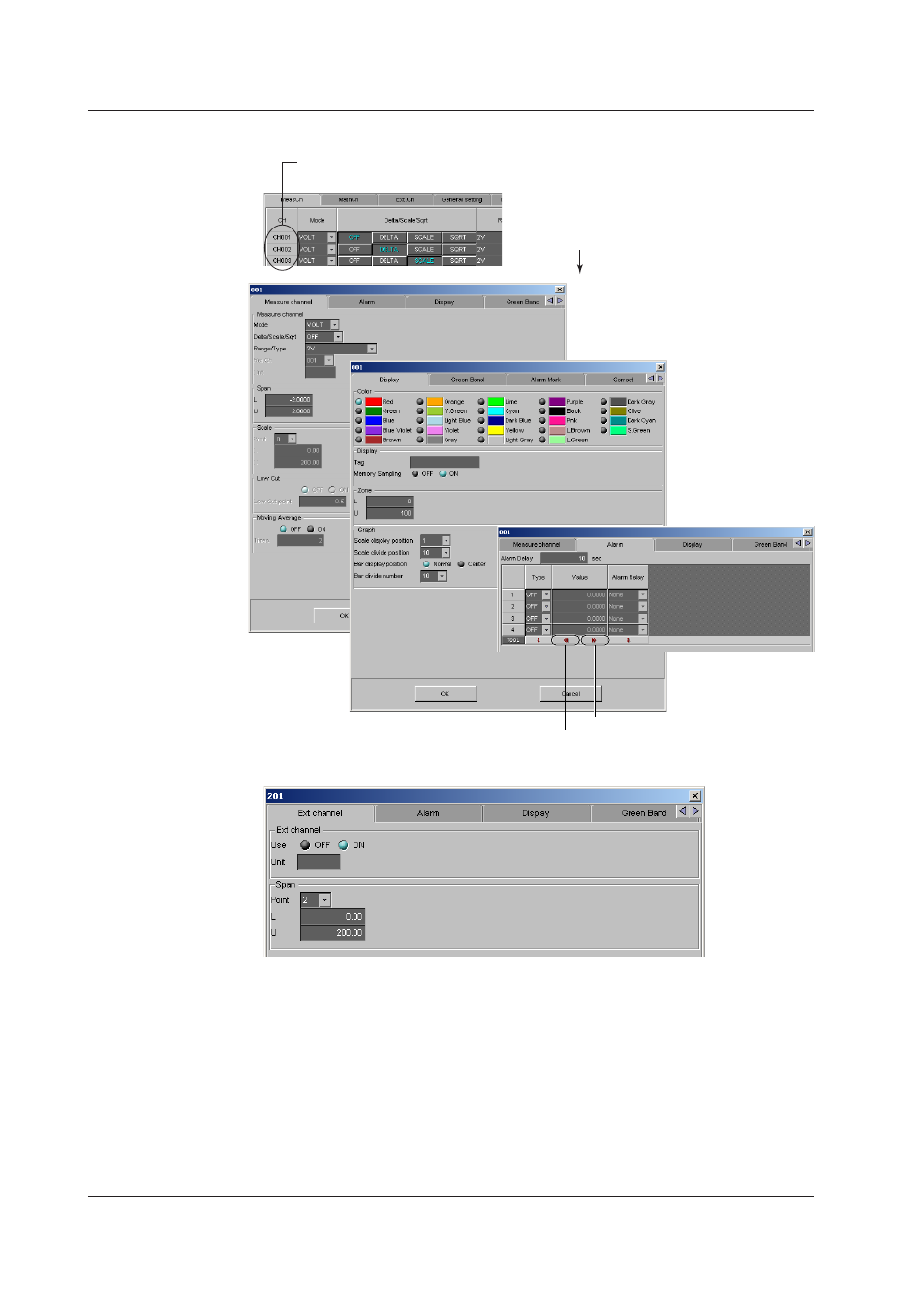 Setting one channel at a time | Yokogawa DAQWORX User Manual | Page 230 / 482
