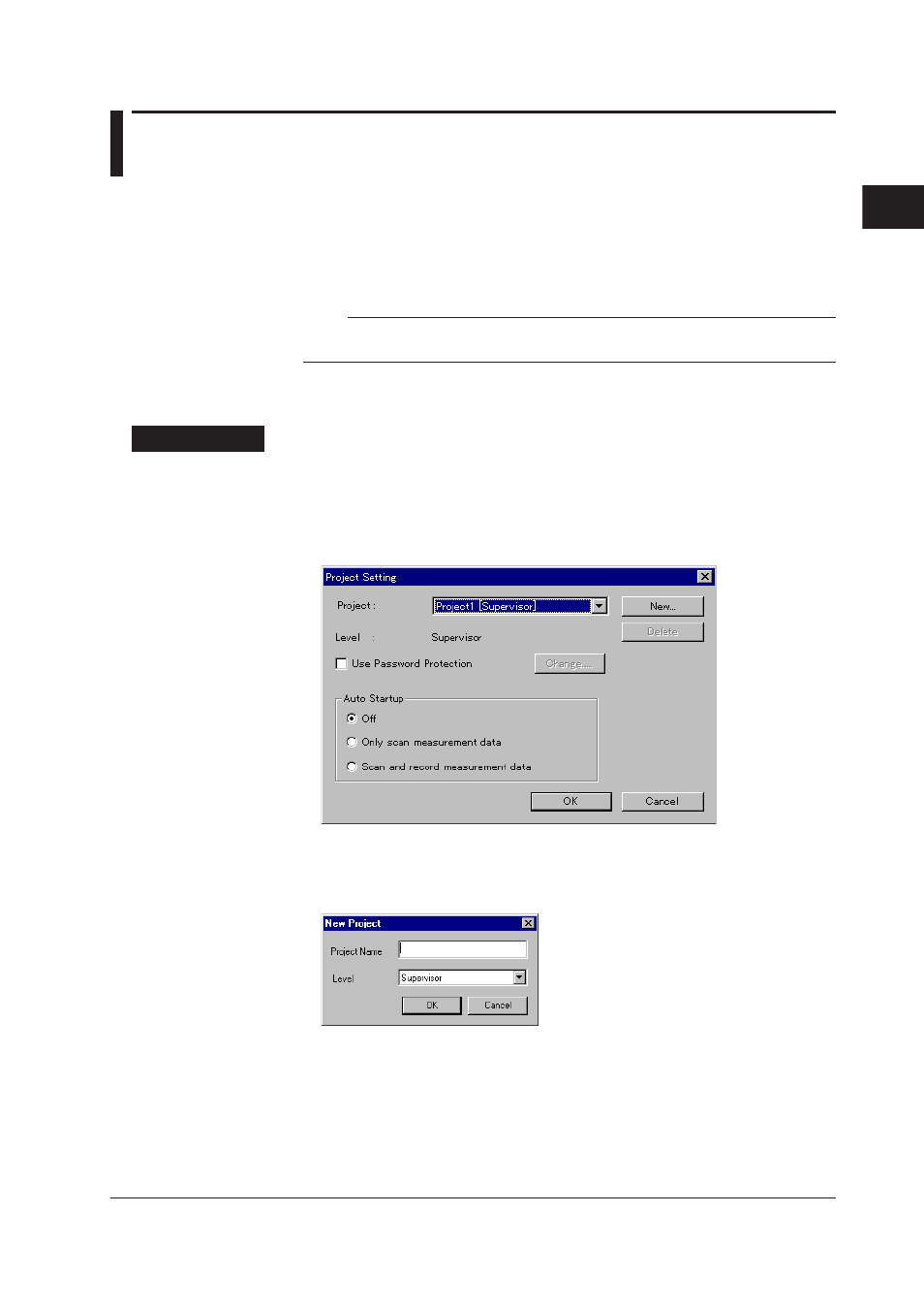 4 setting a project, 4 setting a project -5 | Yokogawa DAQWORX User Manual | Page 25 / 482