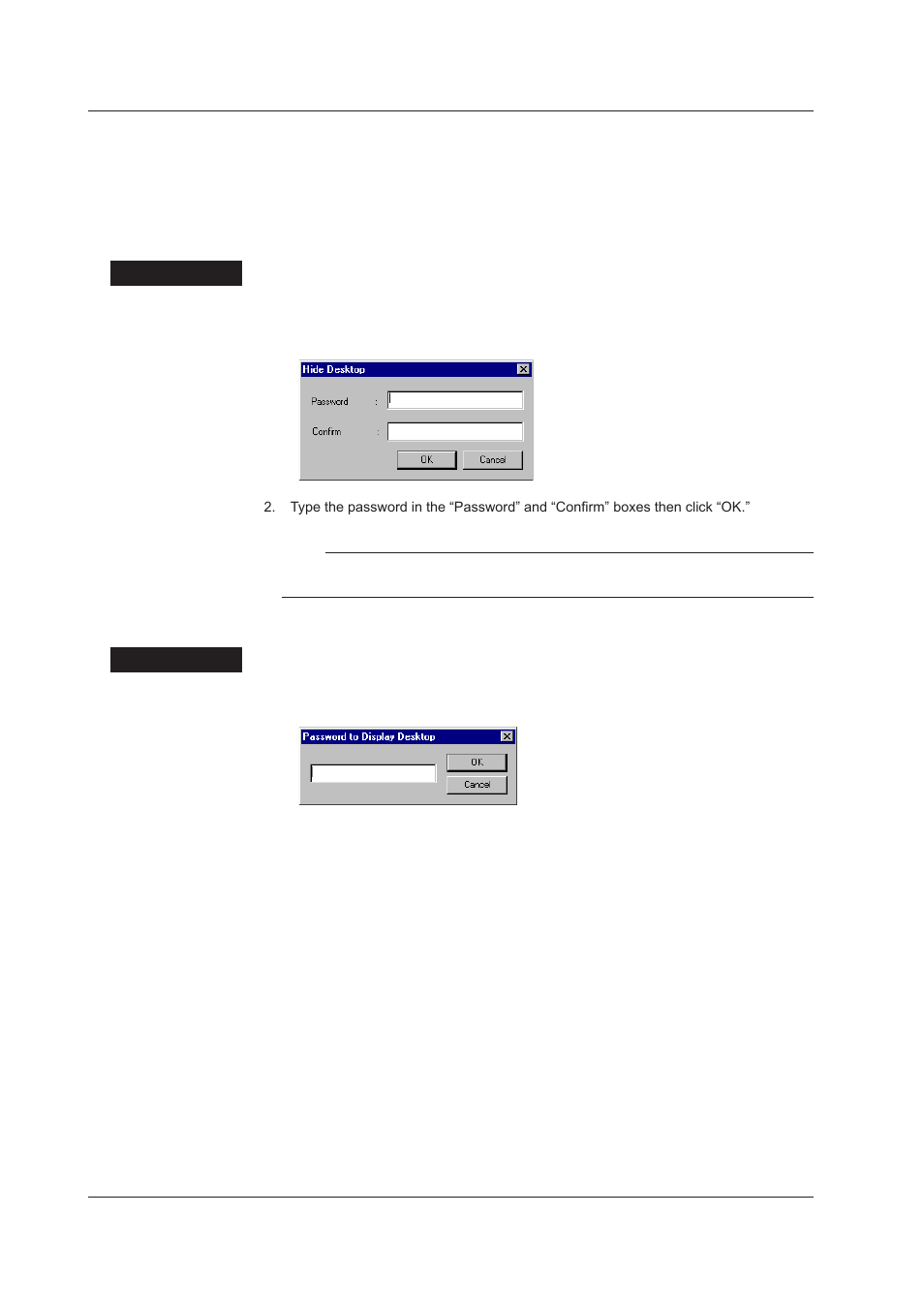 Setting desktop protection | Yokogawa DAQWORX User Manual | Page 32 / 482