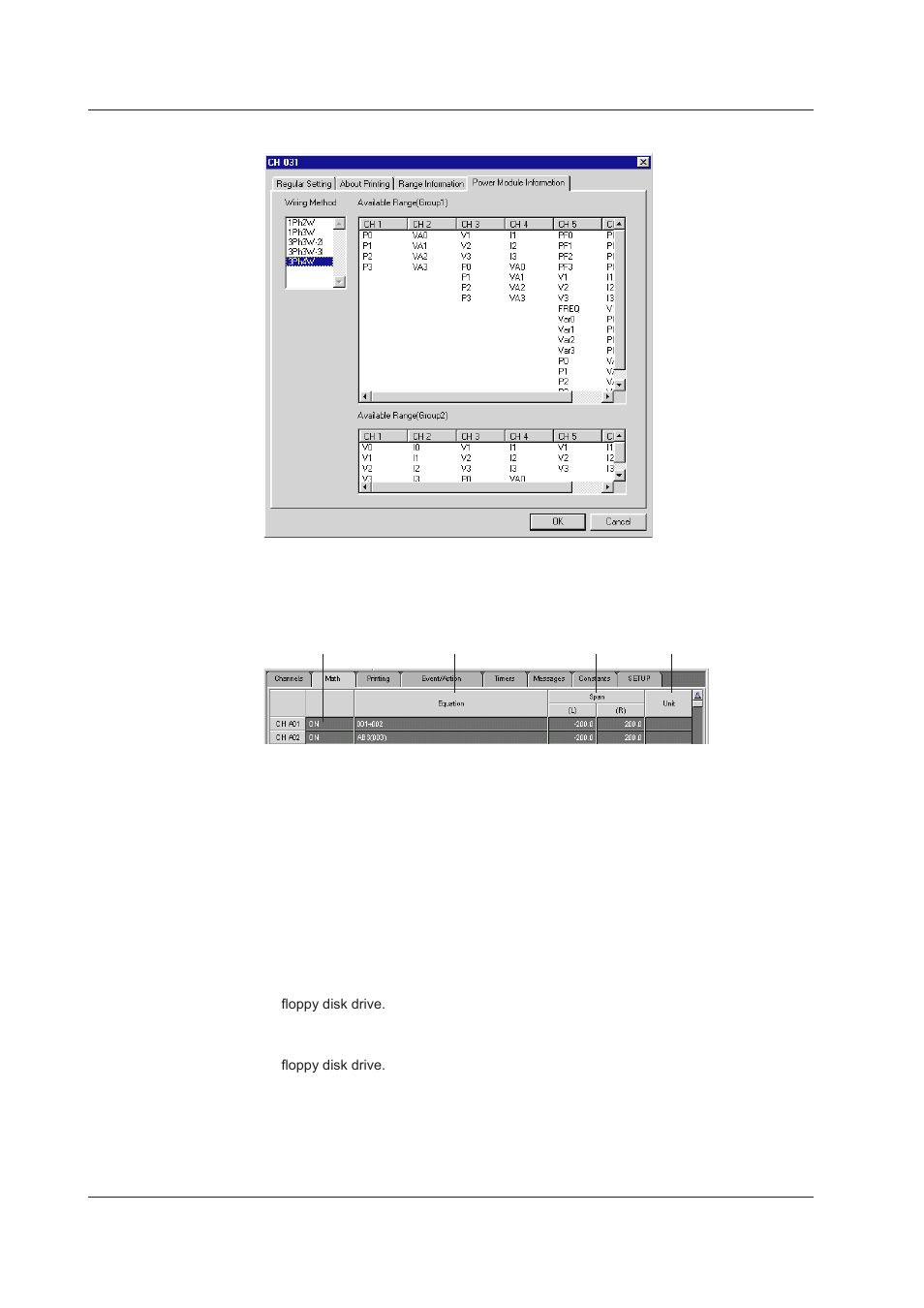 Setting math channel equations | Yokogawa DAQWORX User Manual | Page 350 / 482
