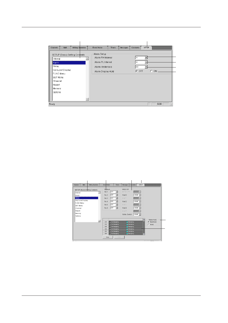 Setting relay and internal switch actions | Yokogawa DAQWORX User Manual | Page 362 / 482