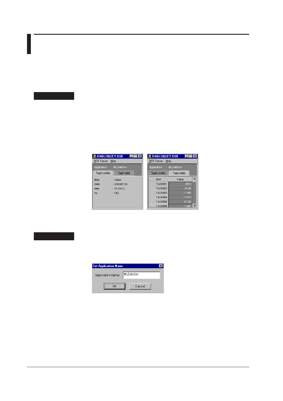11 setting up the dde server, 11 setting up the dde server -52, Starting the dde server | Setting up the dde server | Yokogawa DAQWORX User Manual | Page 72 / 482