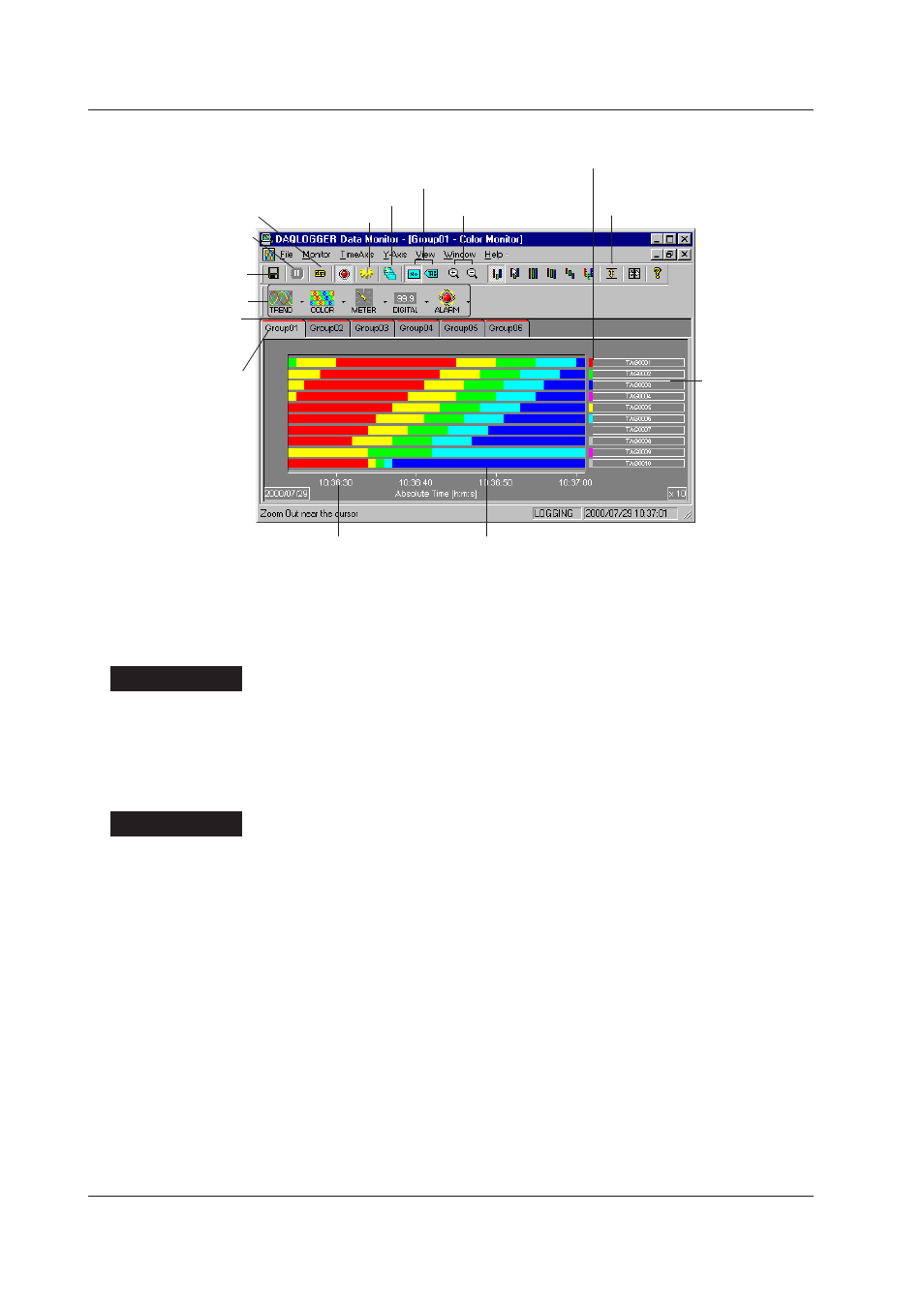 Arranging the monitor window, Procedure | Yokogawa DAQWORX User Manual | Page 82 / 482
