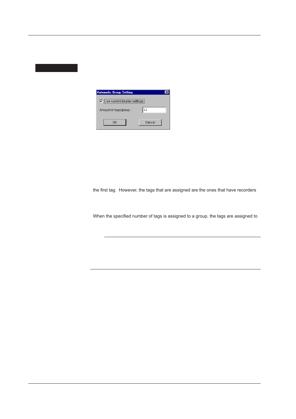 Automatically assigning tags to groups | Yokogawa DAQWORX User Manual | Page 84 / 482