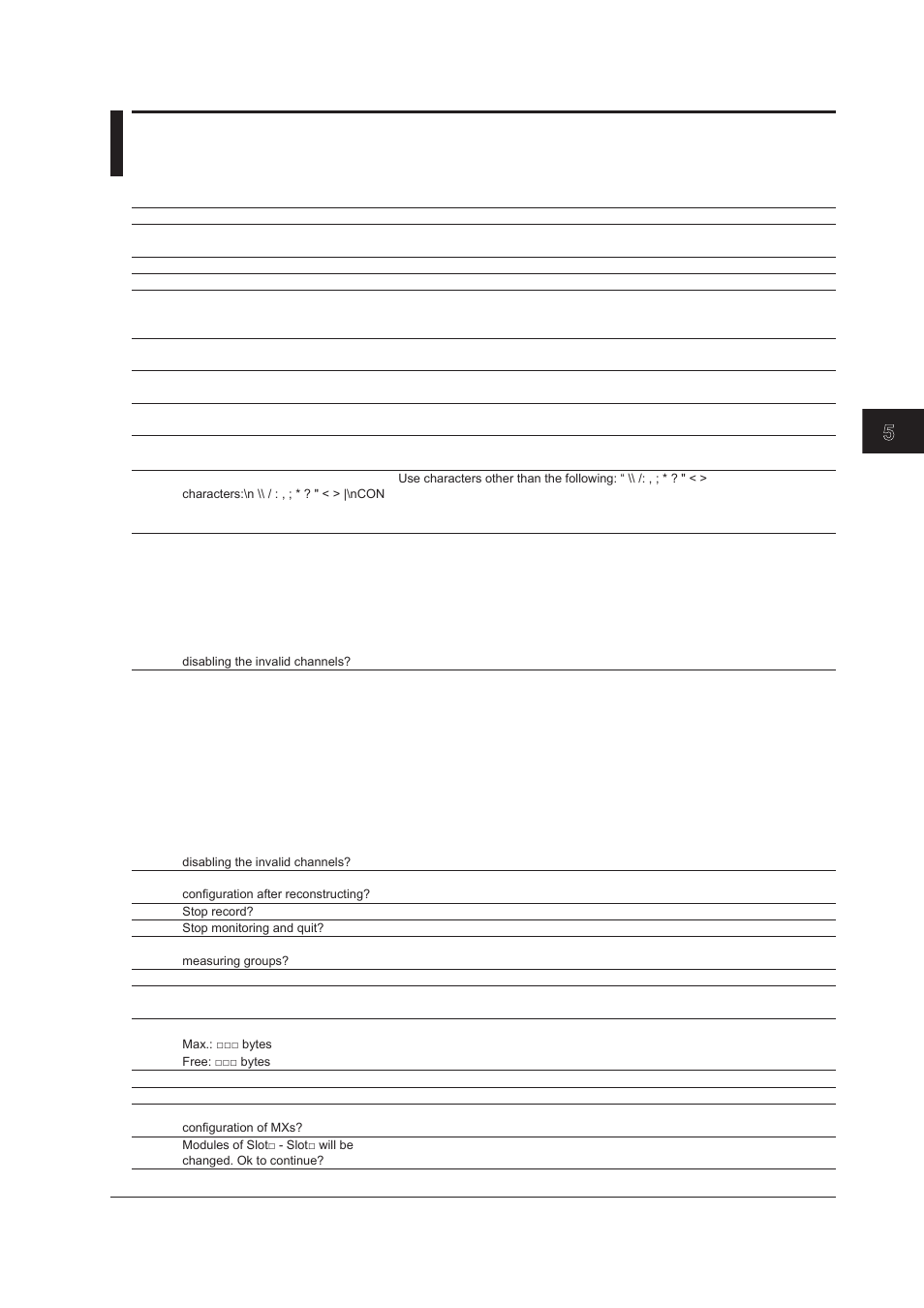 2 error messages and their corrective actions, Error messages on the logger, 2 error messages and their corrective actions -5 | Error messages on the logger -5, 2 error messages and ther correctve actons, Index | Yokogawa DAQWORX User Manual | Page 159 / 163